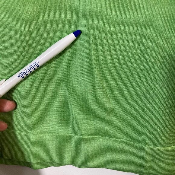 Womens August Silk Silk Blend Top Round Neck Sleeveless XL Green Viscose Silk Ny - Picture 7 of 8